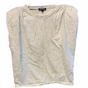 Express Puffed Shoulders Gray Top | EUC | Sz XS